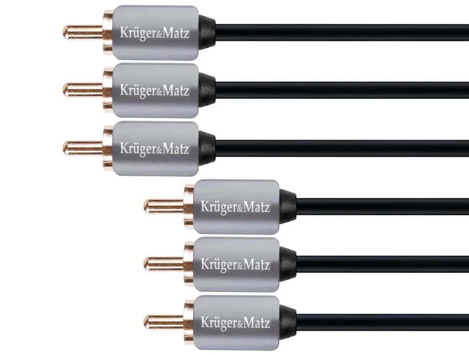 Kabel 3RCA-3RCA component 1.8m Kruger&Matz w sklepie Wasserman.eu