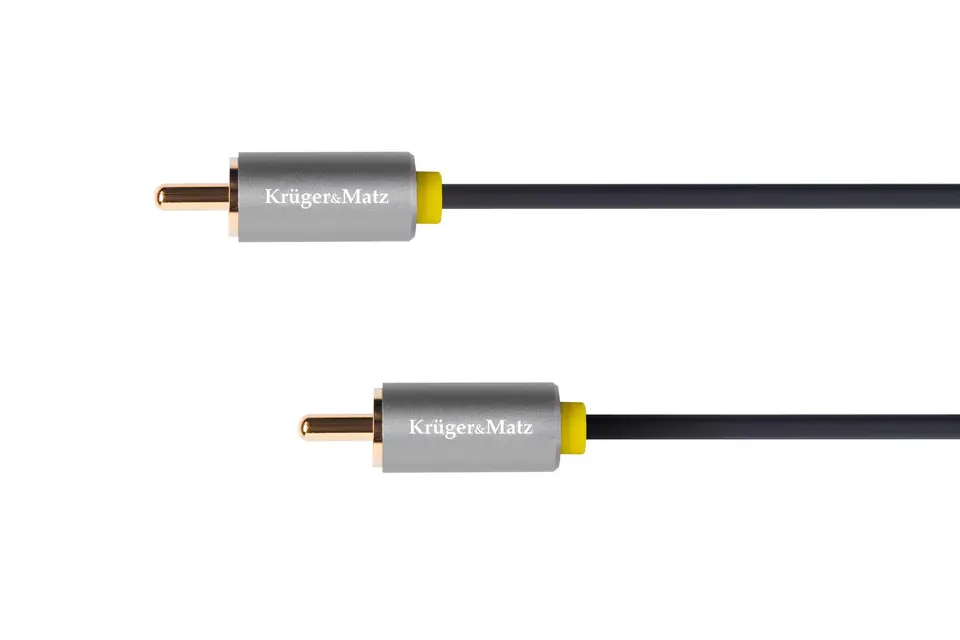 ⁨Kabel 1RCA-1RCA 1.8m Kruger&Matz Basic (1LL)⁩ w sklepie Wasserman.eu