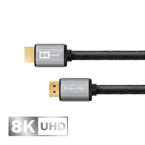 ⁨Kabel HDMI-HDMI 2.1 8K 1,8 m Kruger&Matz (1LL)⁩ w sklepie Wasserman.eu