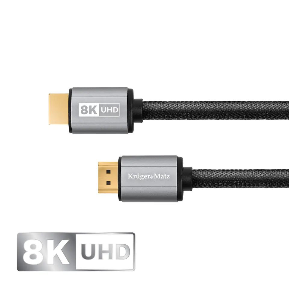 ⁨HDMI-HDMI 2.1 cable 8K 1.8 m Kruger&Matz (1LL)⁩ at Wasserman.eu