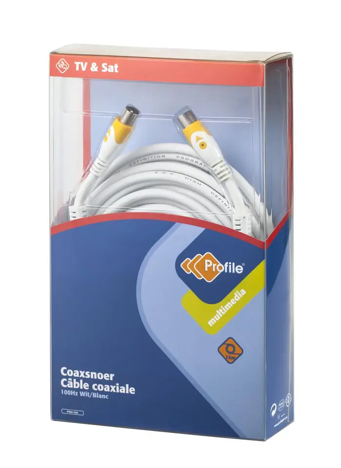 ⁨Kabel TV-Video biały z filtrami 15m⁩ w sklepie Wasserman.eu