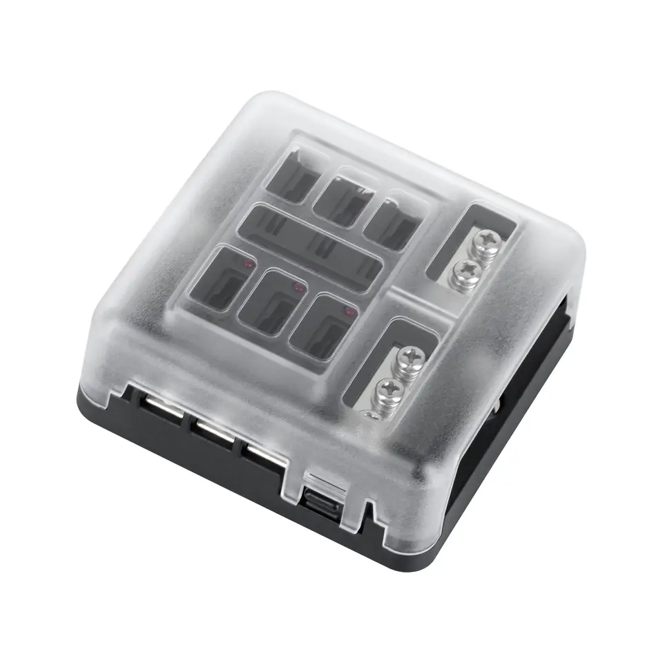 ⁨Fuse box FB-6 with negative rail and LED⁩ at Wasserman.eu