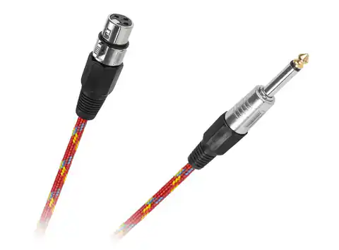 ⁨Kabel mikrofonowy gniazdo CANON-wtyk JACK 6.3mm 3m (1LL)⁩ w sklepie Wasserman.eu