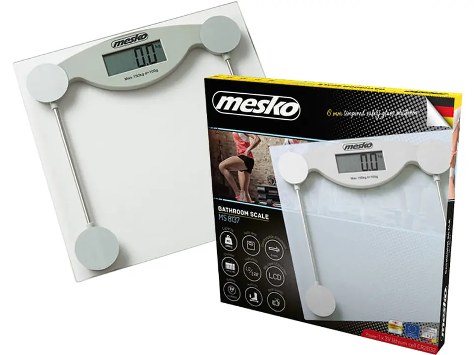 ⁨Bathroom scale up to 150 kg Mesko MS 8137⁩ at Wasserman.eu