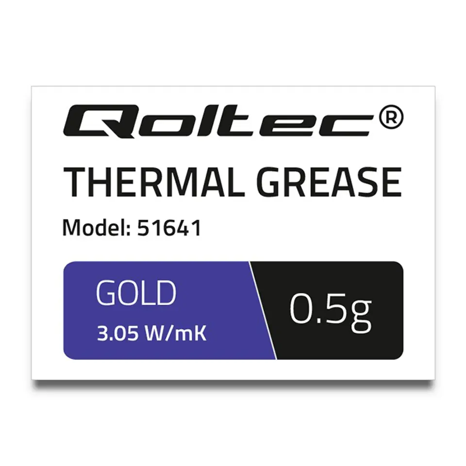 ⁨Qoltec Thermal paste 3.05 W/m-K | 0.5g | Gold (0NC)⁩ at Wasserman.eu