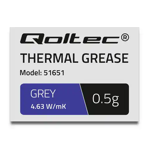 ⁨Qoltec Thermal paste 4.63 W/m-K | 0.5g | Grey (0NC)⁩ at Wasserman.eu