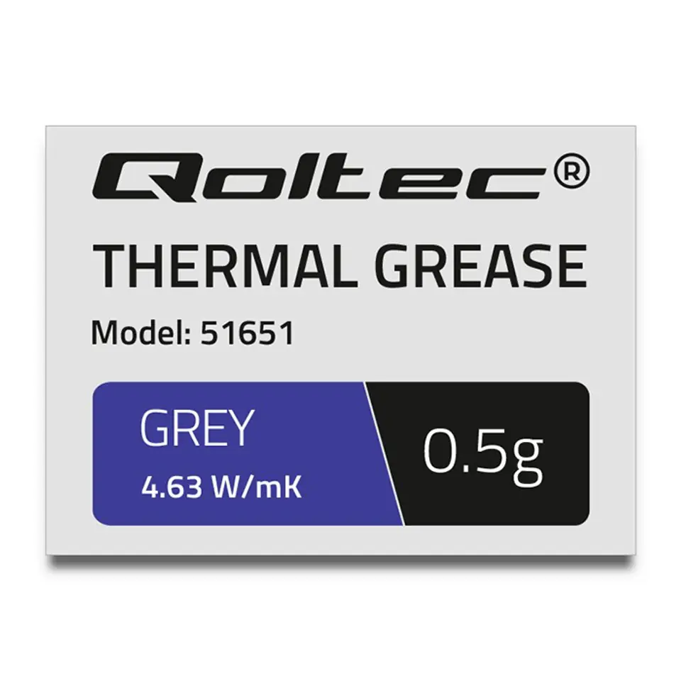 ⁨Qoltec Thermal paste 4.63 W/m-K | 0.5g | Grey (0NC)⁩ at Wasserman.eu