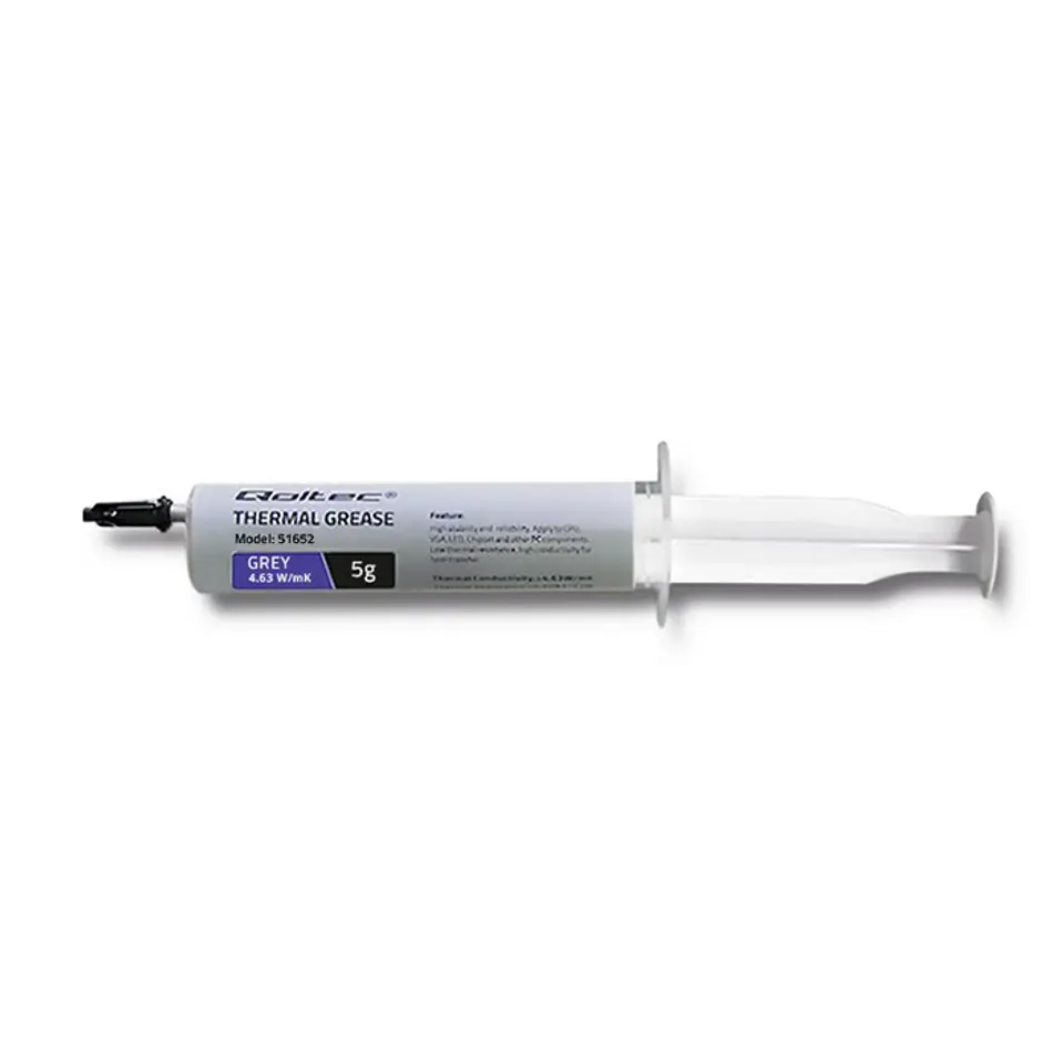 ⁨Qoltec Thermal paste 4.63 W/m-K | 5g | Grey (0NC)⁩ at Wasserman.eu