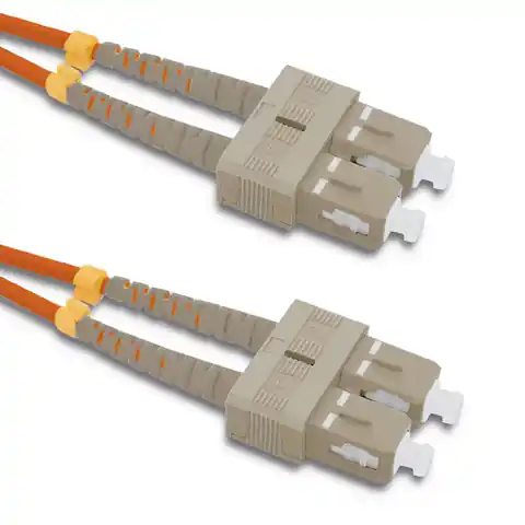 ⁨Qoltec Patch cable SC/UPC - SC/UPC | Multimode | 50/125 | OM2 | Duplex | 1m (0NC)⁩ at Wasserman.eu