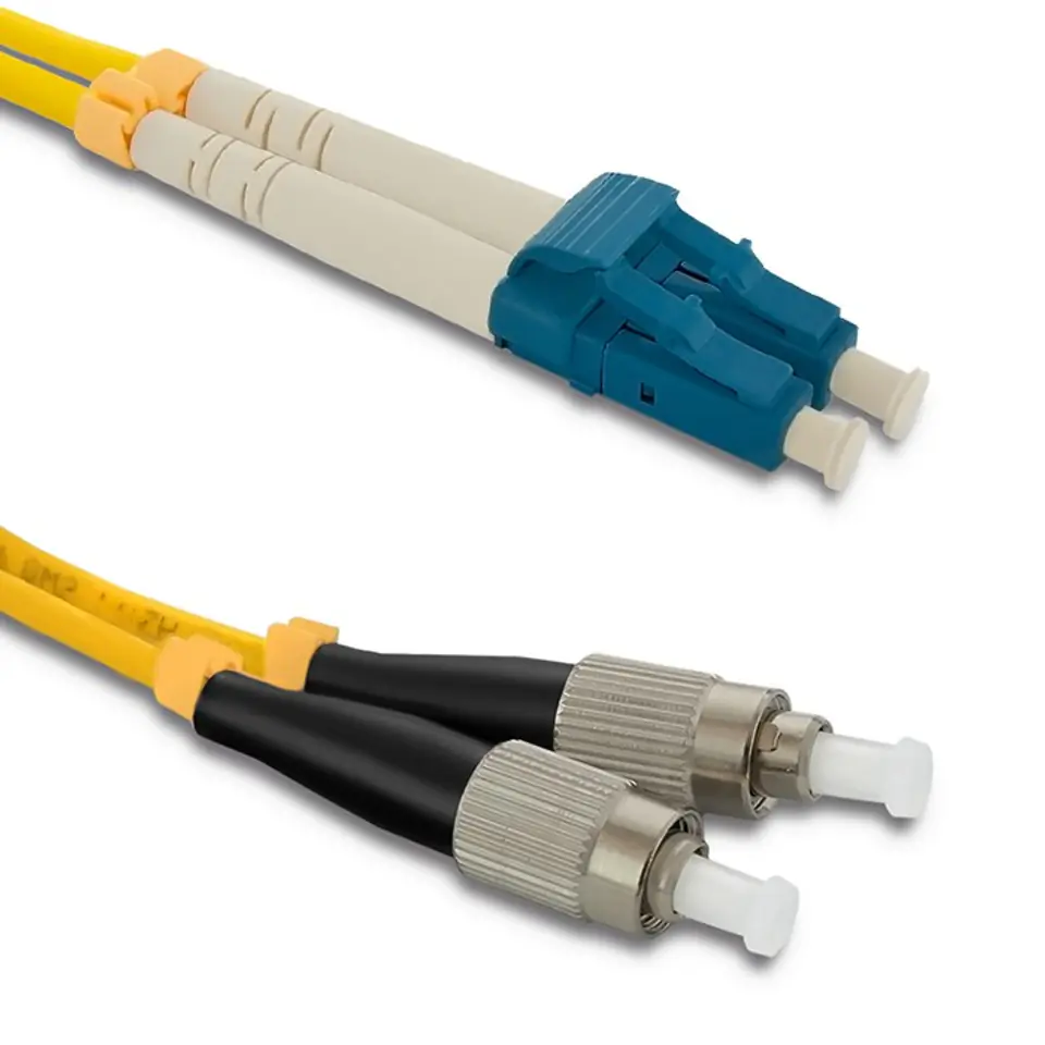 ⁨Qoltec Patchcord światłowodowy LC/UPC - FC/UPC | Singlemode | 9/125 | G652D | Duplex | 5m (0NC)⁩ w sklepie Wasserman.eu