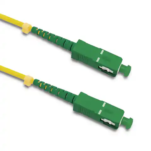 ⁨Qoltec Fiber Optic Patch Cable SC/APC - SC/APC | Singlemode | 9/125 | G652D | Simplex | 0.5m (0NC)⁩ at Wasserman.eu
