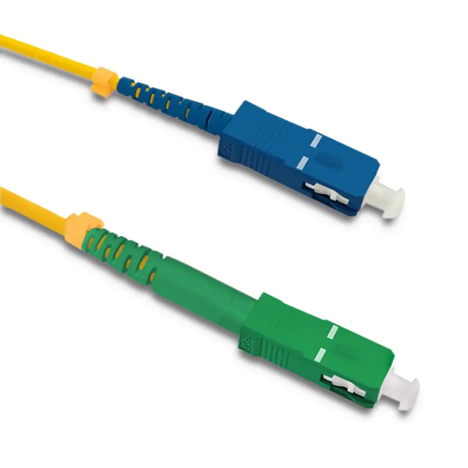 ⁨Qoltec Patchcord światłowodowy SC/APC - SC/UPC | Singlemode | 9/125 | G652D | Simplex | 0.5m⁩ w sklepie Wasserman.eu