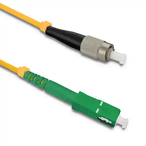 ⁨Qoltec Patch cable FC/UPC - SC/APC | Singlemode | 9/125 | G652D | Simplex | 50m (0NC)⁩ at Wasserman.eu