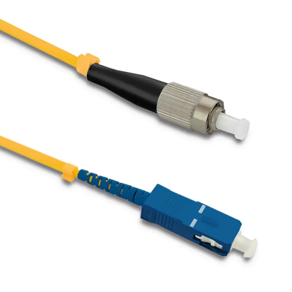 ⁨Qoltec Patchcord światłowodowy FC/UPC - SC/UPC | Singlemode | 9/125 | G652D | Simplex | 10m (0NC)⁩ w sklepie Wasserman.eu