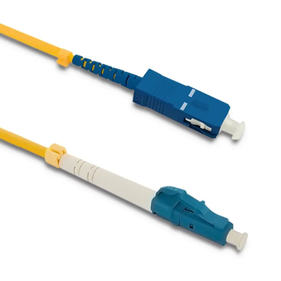 ⁨Qoltec Patchcord światłowodowy LC/UPC - SC/UPC | Singlemode | 9/125 | G652D | Simplex | 7m (0NC)⁩ w sklepie Wasserman.eu