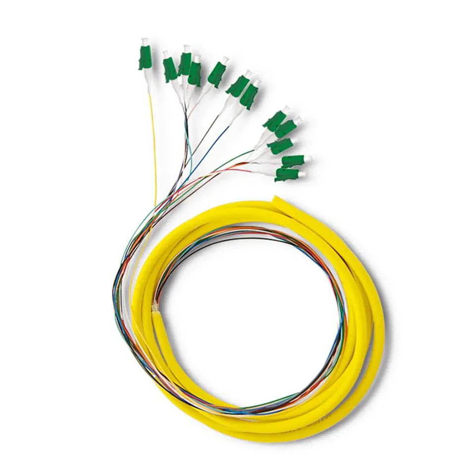 ⁨Qoltec 12 x LC/APC Fiber Pigtail | Singlemode | G657A2 | 2m (0NC)⁩ at Wasserman.eu