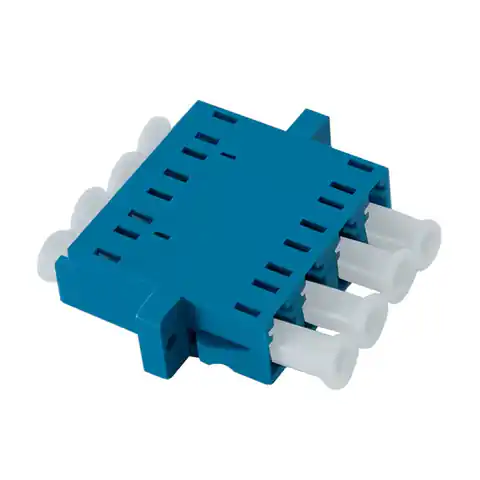 ⁨Qoltec Fiber Optic Adapter LC/UPC | Quad | Singlemode (0NC)⁩ at Wasserman.eu