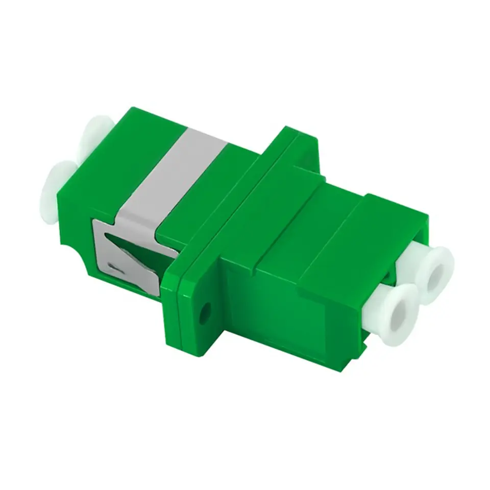 ⁨Qoltec LC/APC Fiber Optic Adapter | Duplex | Singlemode (0NC)⁩ at Wasserman.eu