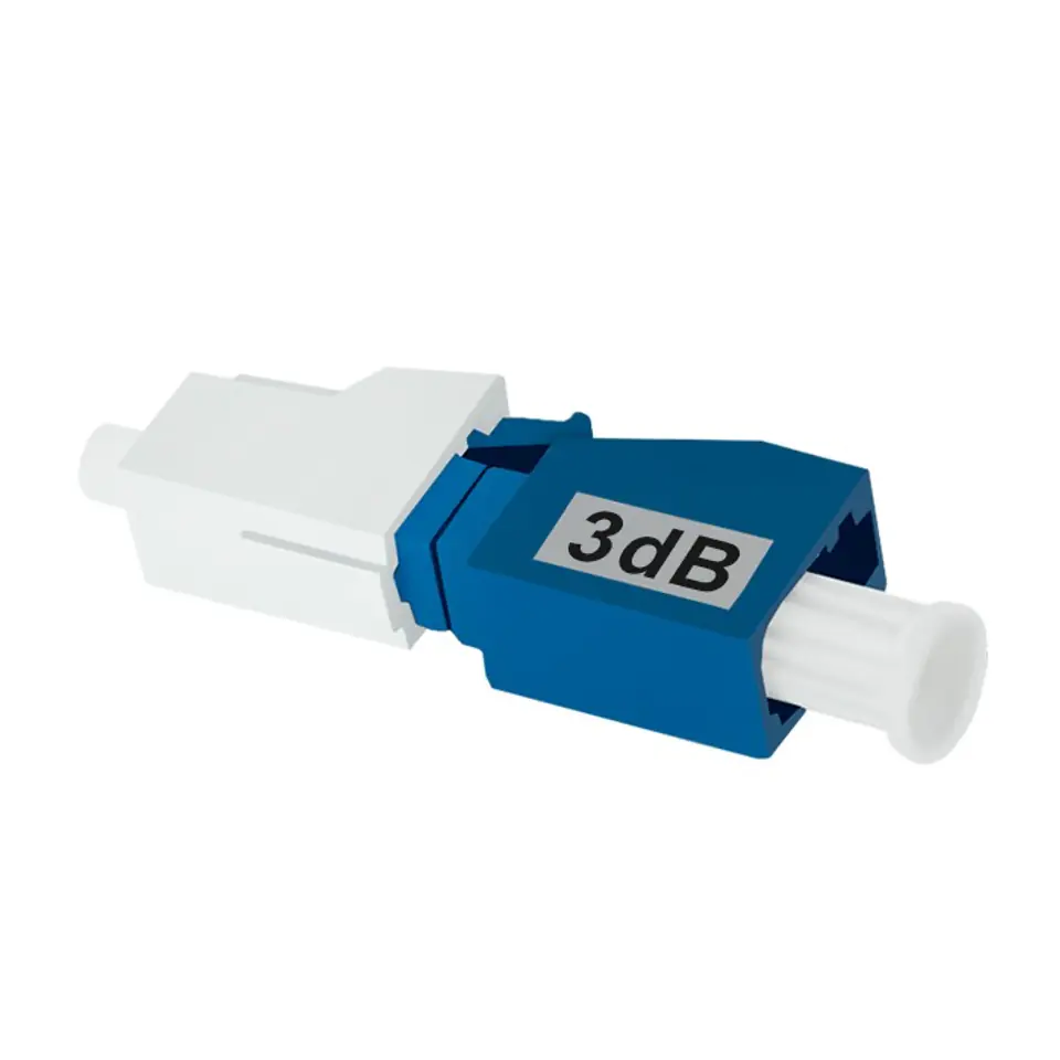 ⁨Qoltec Fiber optic attenuator LC/UPC (F) - LC/UPC (M) | Singlemode | 3dB (0NC)⁩ at Wasserman.eu