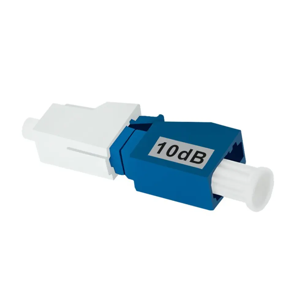 ⁨Qoltec Fiber optic attenuator LC/UPC (F) - LC/UPC (M) | Singlemode | 10dB (0NC)⁩ at Wasserman.eu