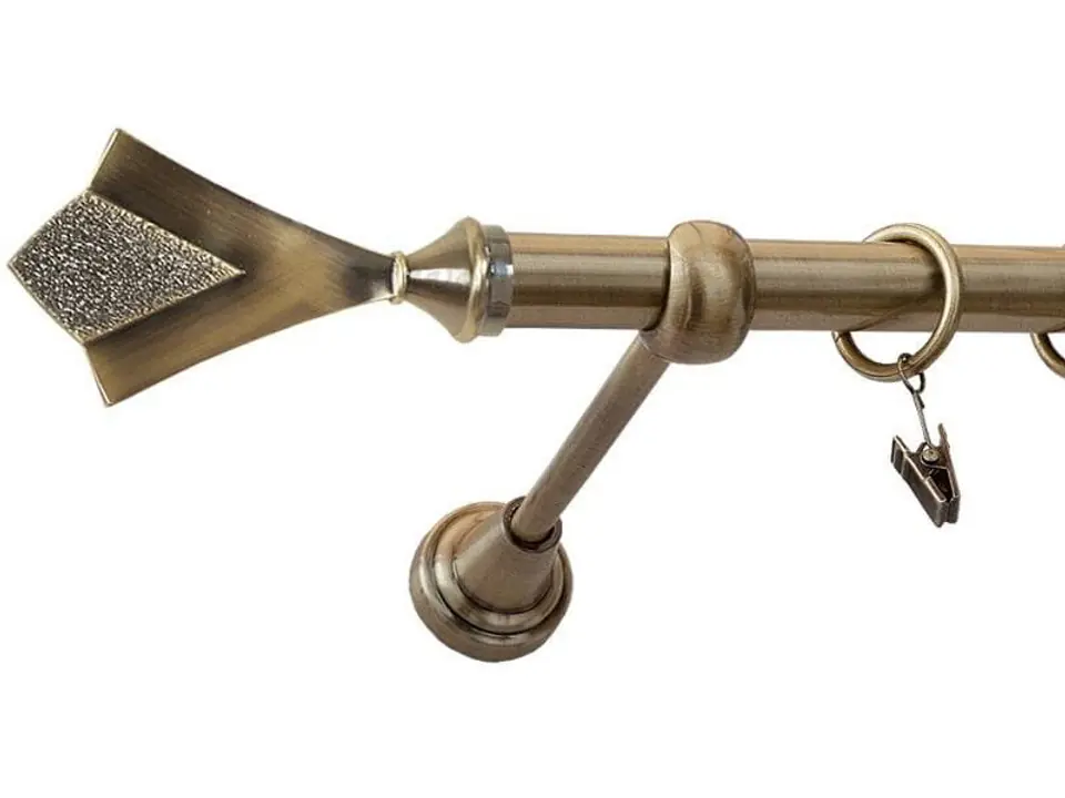 ⁨Decorative curtain rod (WZ 3, 200 cm, color: Gold, antique)⁩ at Wasserman.eu