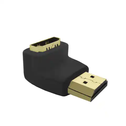 ⁨Qoltec Adapter HDMI A męski | HDMI A żeński | kątowy (0NC)⁩ w sklepie Wasserman.eu