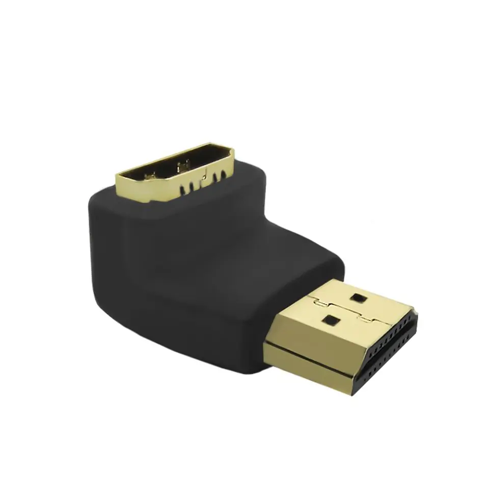 ⁨Qoltec Adapter HDMI A męski | HDMI A żeński | kątowy (0NC)⁩ w sklepie Wasserman.eu