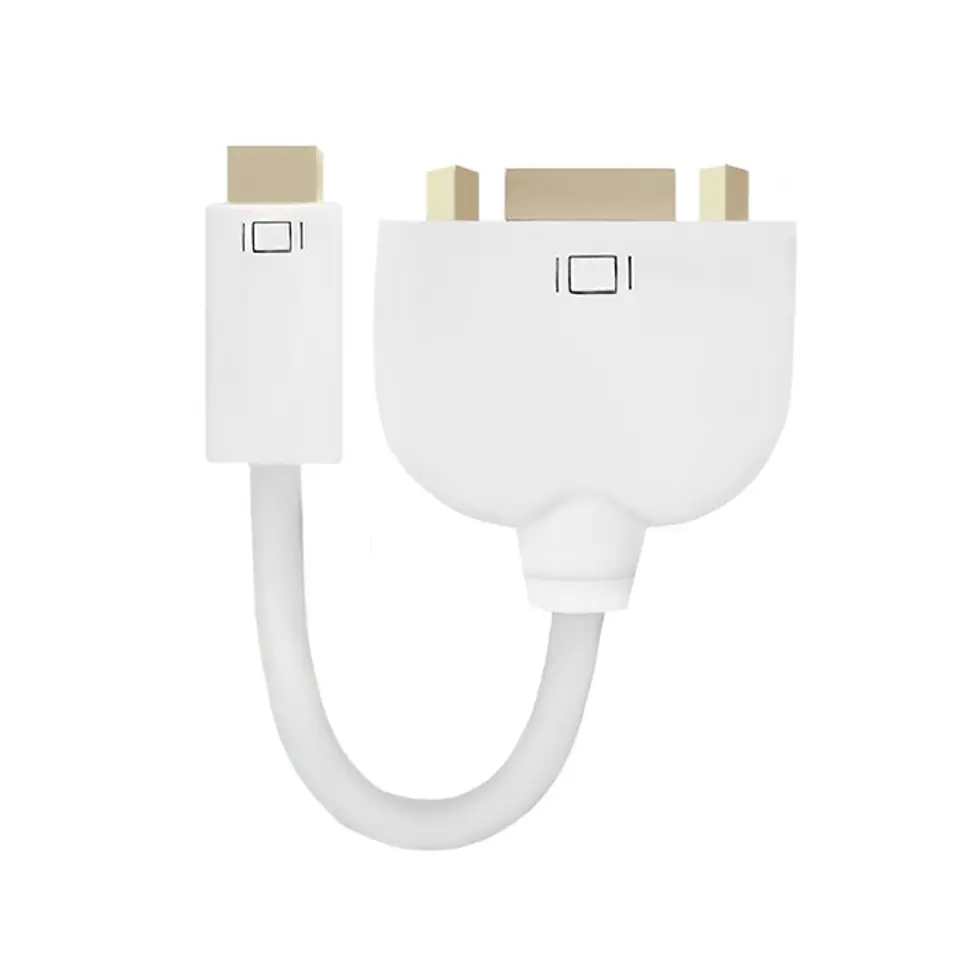 ⁨Qoltec Mini DVI Male Adapter | VGA female | 0.15m (0NC)⁩ at Wasserman.eu