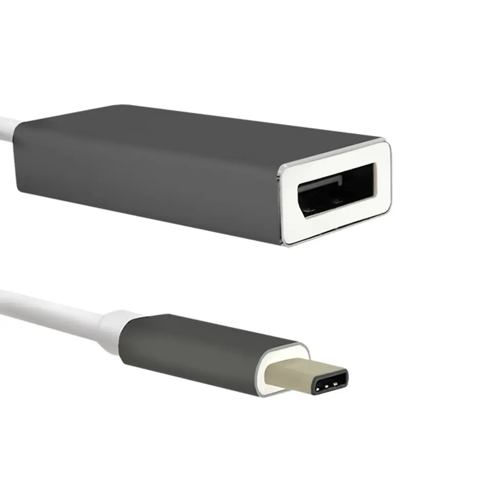 ⁨Qoltec Adapter USB 3.1 Type C male | DisplayPort female (0NC)⁩ at Wasserman.eu