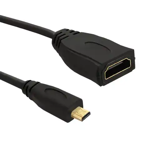 ⁨Qoltec Adapter HDMI A żeński | Micro HDMI D męski | 0.2m (0NC)⁩ w sklepie Wasserman.eu