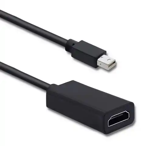 ⁨Qoltec Mini DisplayPort v1.1 male | HDMI A female | 4K | 0.2m (0NC)⁩ at Wasserman.eu