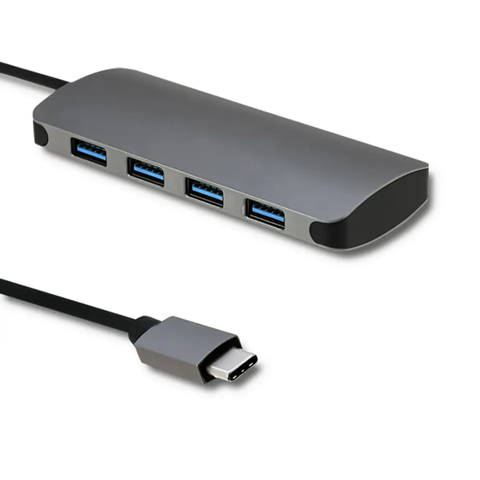 ⁨Adapter USB 3.1 Type C male / 4 x USB 3.0 female | DC female (0NC)⁩ at Wasserman.eu