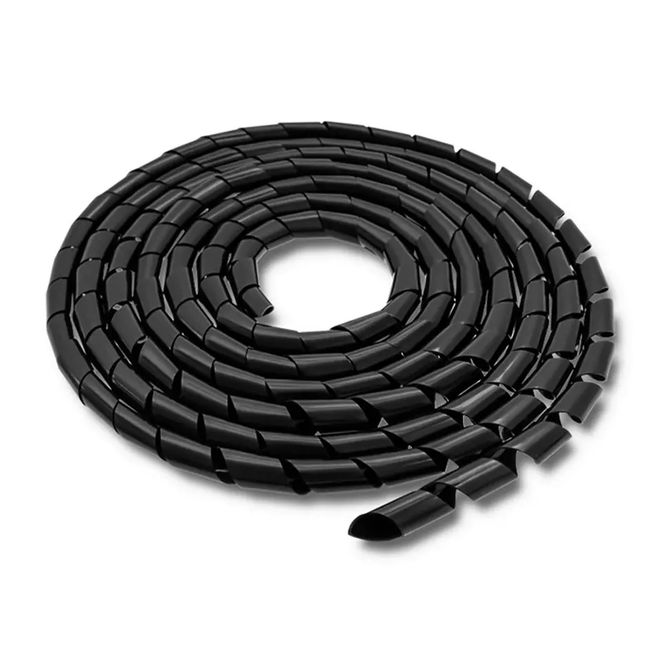 ⁨Qoltec Cable Organizer 6mm | 10m | Black (0NC)⁩ at Wasserman.eu