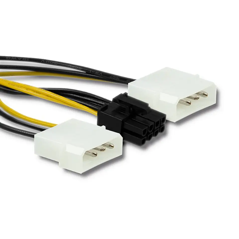 Qoltec Adapter 2x MOLEX żeński/PCI-E 8pin męski |15cm w sklepie Wasserman.eu