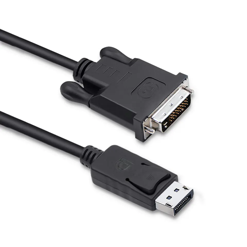 ⁨Qoltec DisplayPort Cable | DVI (24+1) male 1.8m (0NC)⁩ at Wasserman.eu