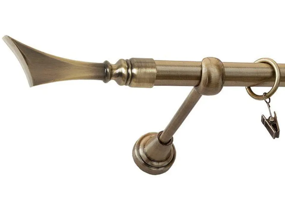 ⁨Decorative curtain rod (WZ 5, 200 cm, gold, antique color)⁩ at Wasserman.eu