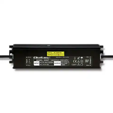 ⁨Qoltec LED Power Supply IP67 | 100W | 12V | 8.3A | Waterproof (0NC)⁩ at Wasserman.eu