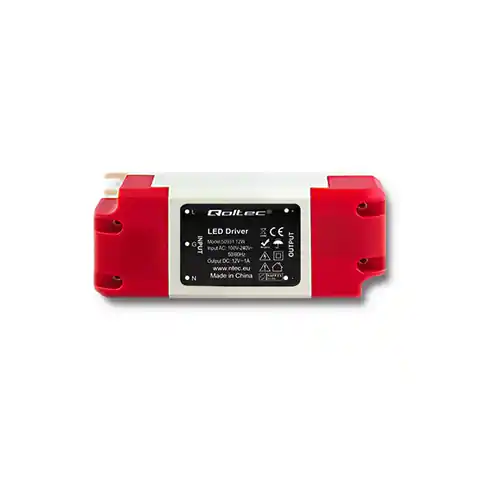 ⁨Qoltec Zasilacz impulsowy LED IP20 | 12W | 12V | 1A (0NC)⁩ w sklepie Wasserman.eu