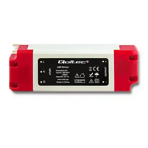 ⁨Qoltec Switch mode power supply LED IP20 | 48W | 12V | 4A (0NC)⁩ at Wasserman.eu
