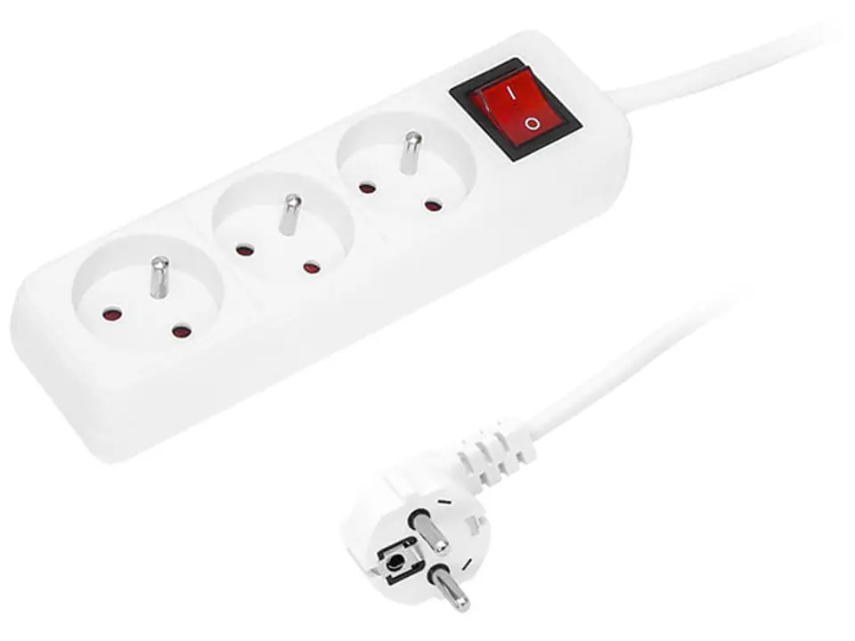 ⁨Power extension cord with Blow switch (5 m, 3 slots)⁩ at Wasserman.eu