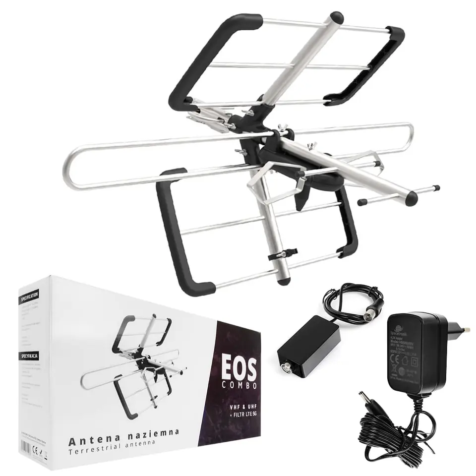 ⁨DVB-T Antenna Spacetronik EOS Combo Black Active⁩ at Wasserman.eu