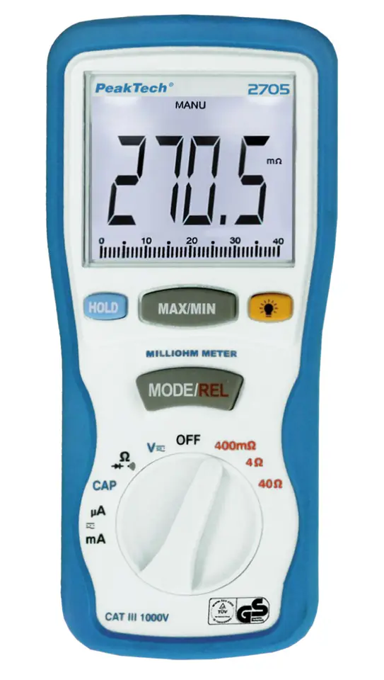 ⁨PeakTech 2705 Digital Milliohmmeter⁩ at Wasserman.eu