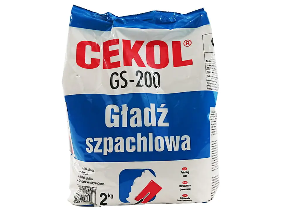 ⁨Gładź szpachlowa biała Cekol GS-200 (2 kg)⁩ w sklepie Wasserman.eu