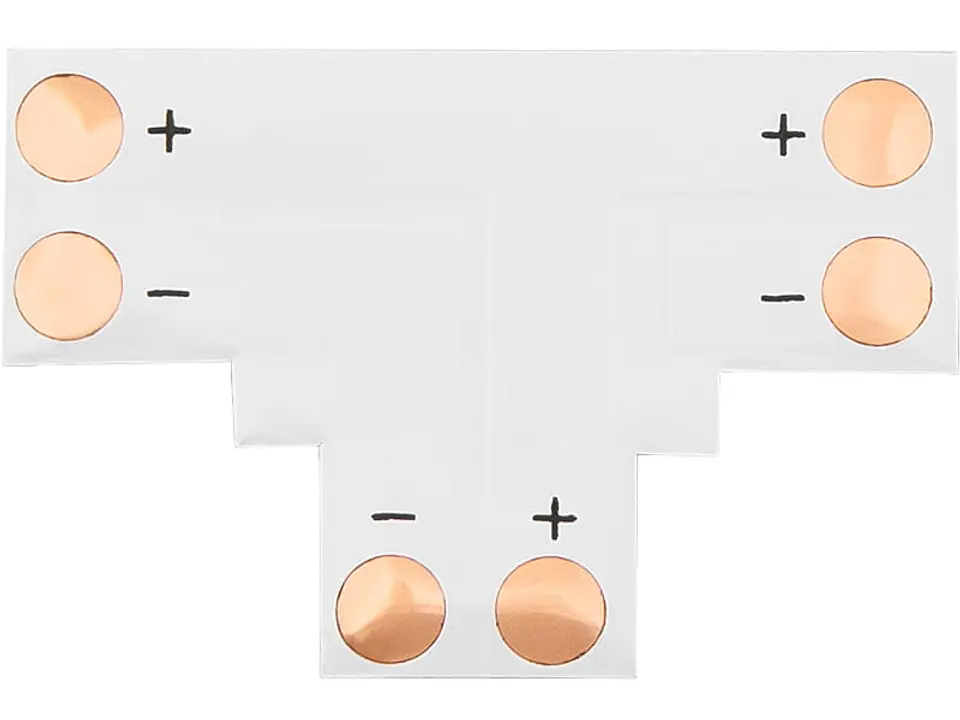 ⁨Connector for LED strips 10mm connector (LED, 2 pin, T type)⁩ at Wasserman.eu