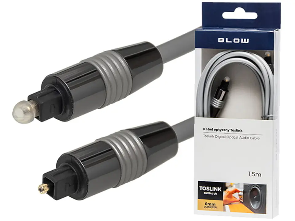 ⁨Toslink 5mm Digital Optical Cable (1.5 m)⁩ at Wasserman.eu