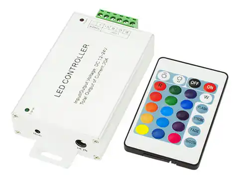 ⁨RGB LED strip controller 24-key IR 30A remote control⁩ at Wasserman.eu