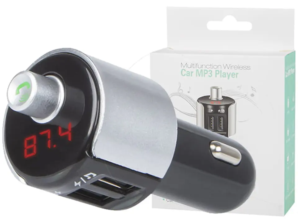 Bluetooth FM transmitter, 2x USB charger T-04 at Wasserman.eu