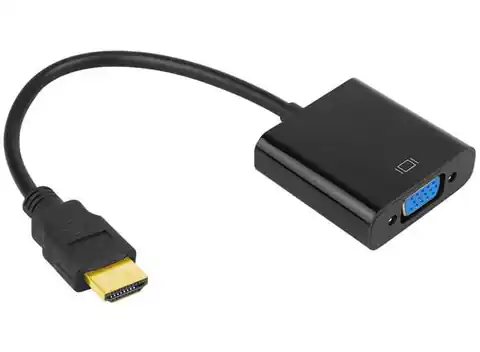 ⁨Przejściówka adapter konwerter z HDMI do VGA, DSUB⁩ w sklepie Wasserman.eu