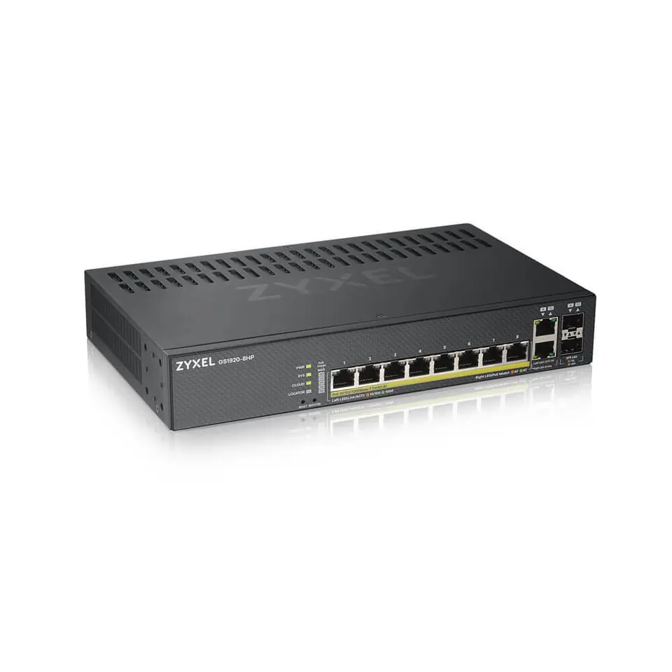 ⁨Switch ZyXEL GS1920-8HPV2-EU0101F (8x 10/100/1000Mbps)⁩ w sklepie Wasserman.eu