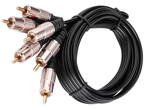⁨Kabel cinch Voice Kraft 40340 3RCA-3RCA (1.5 m)⁩ w sklepie Wasserman.eu